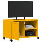 vidaXL Meuble TV jaune moutarde 68x39x43 5 cm acier laminé à froid