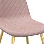 vidaXL Chaises à manger lot de 2 Rose Velours