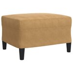 vidaXL Ensemble de canapés 3 Pièces avec coussins Marron Velours