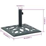 vidaXL Socle de parasol vert 12 kg 49 cm fonte