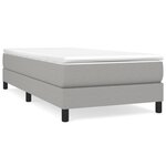 vidaXL Cadre de lit sans matelas gris clair 100x200 cm tissu