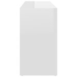 vidaXL Banc à chaussures Blanc brillant 103x30x54 5 cm Bois ingénierie