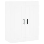 vidaXL Buffet haut Blanc 69 5x34x180 cm Bois d'ingénierie