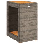 vidaXL Table d'appoint de jardin dessus en bois gris 60x40x75 cm