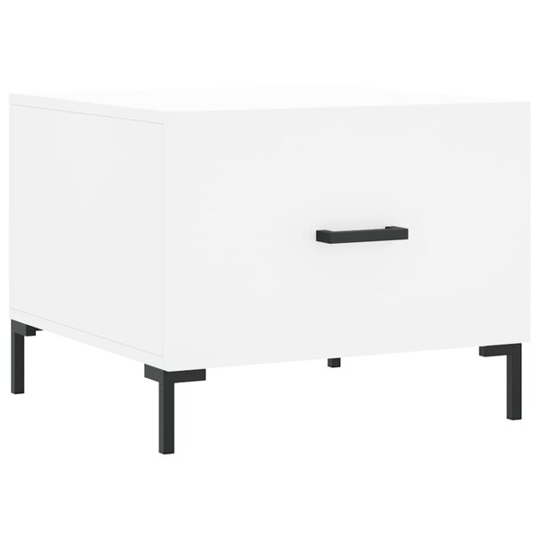 vidaXL Table basse blanc 50x50x40 cm bois d'ingénierie