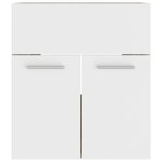 vidaXL Armoire d'évier et lavabo intégré Blanc/chêne sonoma Aggloméré