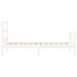 vidaXL Cadre de lit sans matelas blanc 90x200 cm bois de pin massif