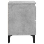 vidaXL Tables de chevet 2 Pièces gris béton 40x35x50 cm bois d'ingénierie