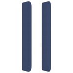 vidaXL Tête de lit avec oreilles Bleu 183x16x118/128 cm Tissu