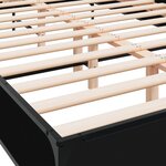 vidaXL Cadre de lit sans matelas noir 160x200 cm