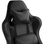 Fauteuil de bureau chaise siège sport gamer noir 08_0000368