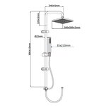 SCHÜTTE Pomme de douche dual TOKYO carré