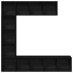 vidaXL Étagères 3 Pièces Chêne Noir 36x30x143 cm Bois d'ingénierie