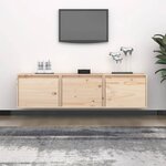 vidaXL Meubles TV 3 Pièces Bois massif de pin
