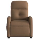 vidaXL Fauteuil inclinable de massage électrique marron tissu