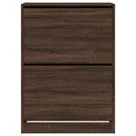 vidaXL Armoire à chaussures 2 tiroirs rabattables chêne marron