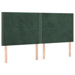 vidaXL Sommier à lattes de lit matelas et LED Vert foncé 160x200 cm