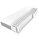 vidaXL Sommier à lattes de lit et matelas Gris clair 90x190 cm Tissu