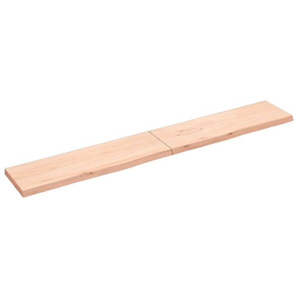 vidaXL Étagère murale 200x30x(2-4) cm bois de chêne massif non traité
