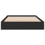 vidaXL Cadre de lit sans matelas noir 90x200 cm bois d'ingénierie