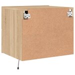 vidaXL Tables de chevet murales avec lumières LED 2 Pièces chêne sonoma