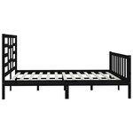 vidaXL Cadre de lit sans matelas noir 200x200 cm bois massif de pin