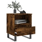 vidaXL Tables de chevet 2 Pièces chêne fumé 40x35x50 cm bois ingénierie
