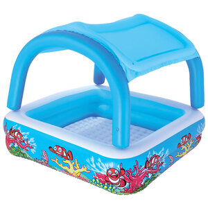 Bestway piscine avec auvent bleu 147 x 147 x 122 cm 52192