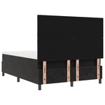 vidaXL Lit à ressorts avec matelas et banc noir 140x190 cm en velours