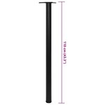 vidaXL 4 pieds de table réglables en hauteur Noir 1100 mm