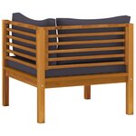 vidaXL Canapé de jardin à 2 places avec coussin Bois d'acacia massif
