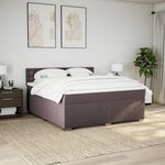 vidaXL Sommier à lattes de lit avec matelas Marron foncé 180x200 cm