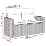 vidaXL Salon de jardin avec coussins 10 Pièces gris résine tressée