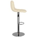 vidaXL Tabourets de bar lot de 2 crème tissu