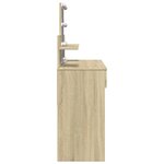 vidaXL Coiffeuse avec LED chêne sonoma 100x40x130 cm