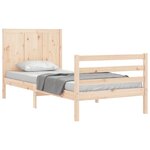 vidaXL Cadre de lit sans matelas bois massif