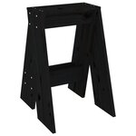 vidaXL Tabourets lot de 2 noir 40x40x60 cm bois massif de pin