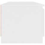 vidaXL Meuble TV Blanc 140x40x35 5 cm Bois d'ingénierie