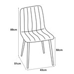 Lot de 2 chaises de salle à manger 89 x 43 x 51 cm beige 03_0006715
