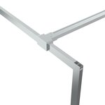 vidaXL Paroi de douche Argenté 115x195 cm Verre ESG transparent