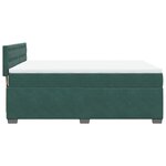 vidaXL Sommier à lattes de lit et matelas Vert foncé 140x200cm Velours
