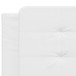 vidaXL Coussin de tête de lit blanc 200 cm similicuir