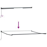 vidaXL Store rétractable manuel Gris 500x300 cm