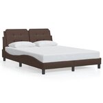 vidaXL Cadre de lit sans matelas marron 140x200 cm similicuir