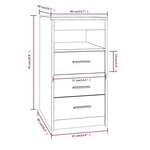 vidaXL Armoire à tiroirs Sonoma gris 40x50x76 cm Bois d'ingénierie
