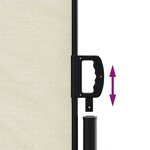 vidaXL Auvent latéral rétractable crème 100x500 cm