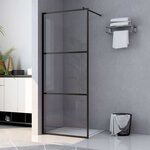 vidaXL Paroi de douche à l'italienne à verre ESG Noir 100x195 cm