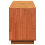 vidaXL Meuble TV cire marron 140x37x50 cm bois pin massif