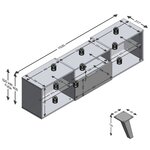FMD Meuble TV 153 5x31 7x52 cm noir