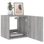 vidaXL Meuble TV mural avec lumières LED sonoma gris 40 5x35x40 cm